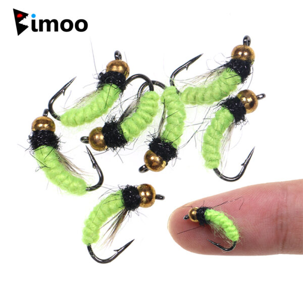 Fluorescent Nymph Scud Bug Worm fishing fly bait 1