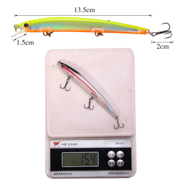 Flying Man Throws a Floating Laser Fishing Lures Wobbler Floating Trolling Artificial Bait 4
