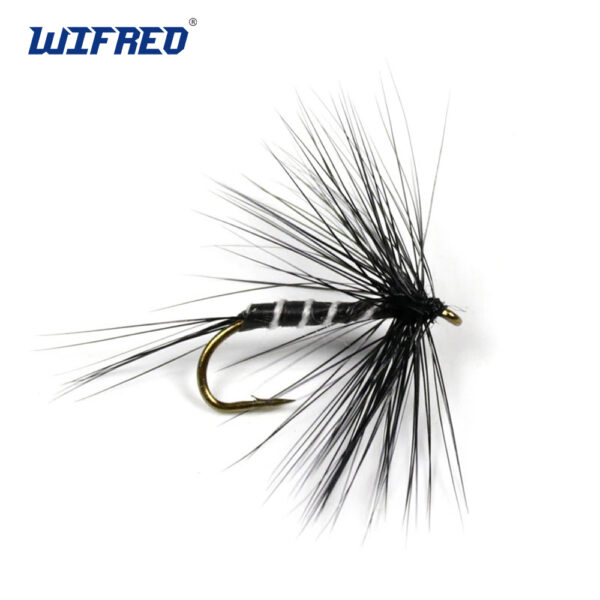 Black Zebra Mosquito Fly Trout Fishing Dry Flies Fly Fishing Bait Fly 1