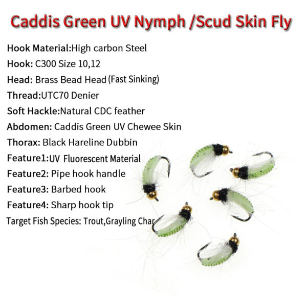 Green Scud Nymph Suitable for trout lures 3
