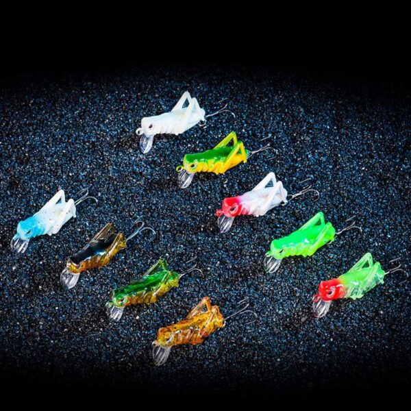 Grasshopper insect Fishing Lures hard bait Lifelike Artificial bait Bass Swimbait 6