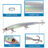 Flying Man Throws a Floating Laser Fishing Lures Wobbler Floating Trolling Artificial Bait 3