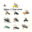 fly fishing fly insect salmon trout bait combo 3