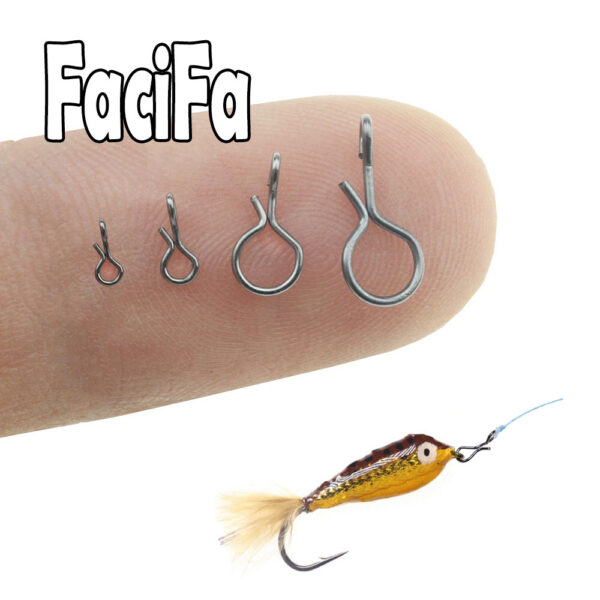 Fly Fishing Snap Quick Change Fly Hook Lure Stainless Steel Lock 1