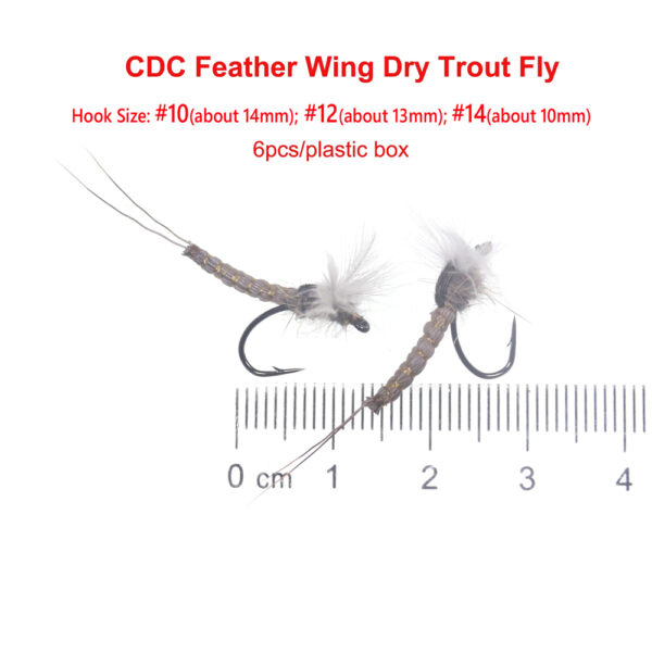 Feather Wing Mayfly Dry Fly Rocky River Trout Fishing Flies Bait Lure 2