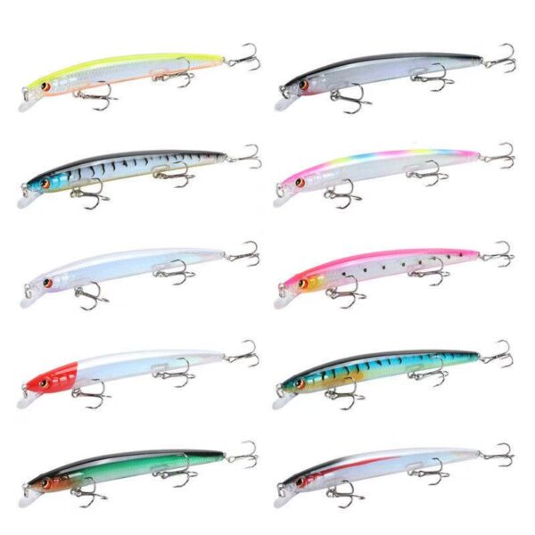 Flying Man Throws a Floating Laser Fishing Lures Wobbler Floating Trolling Artificial Bait 5