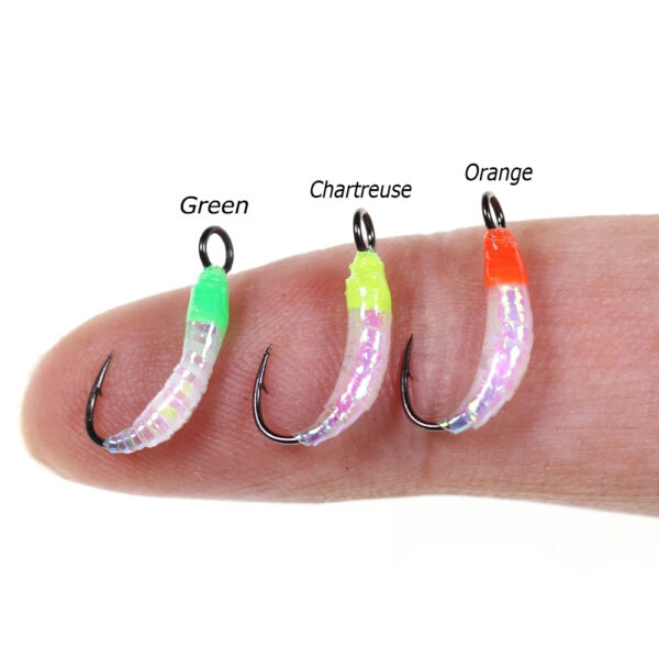 Nymph Fly Larvae Trout Fishing Flies Bait Lure with Big Eye Hook 4