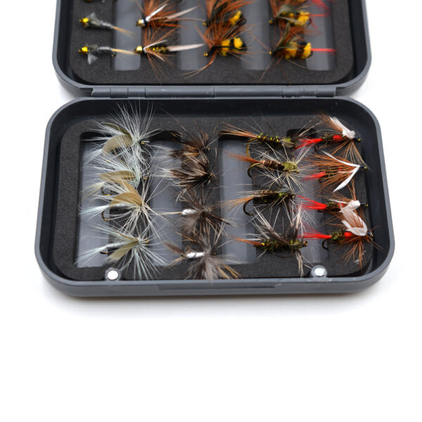 Trout nymph fly fishing bait dry/wet fly with box 5