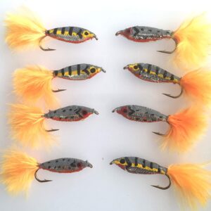 Fly Fishing Baitfish EPOXY Minnows Orange x8 Dry Flies Nymphs Fly Fishing Flies Kit
