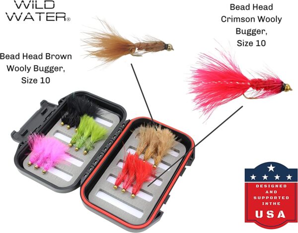 Fly Fishing Bead Head Wooly Bugger Fly Assor Dry Flies Nymphs Fly Fishing Flies Kit - Image 3
