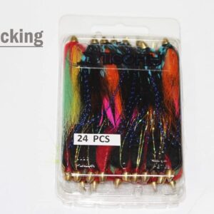 24 pcs 3 Patterns Assorted Cone Head Tube Fl Dry Flies Nymphs Fly Fishing Flies Kit