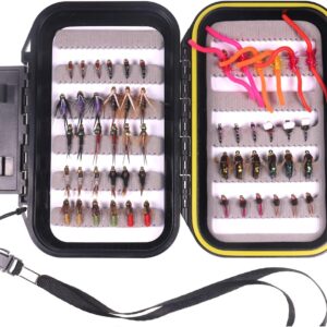 Fly Fishing 54 Nymph Flies Assortment BH Wet Dry Flies Nymphs Fly Fishing Flies Kit