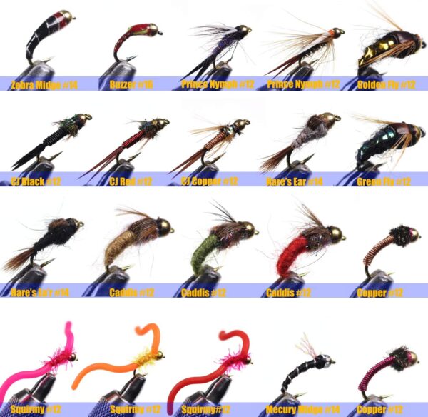 Fly Fishing 54 Nymph Flies Assortment BH Wet Dry Flies Nymphs Fly Fishing Flies Kit - Image 2