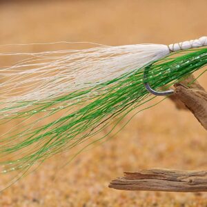 Clouser Minnow Fishing Flies Lime & White  Dry Flies Nymphs Fly Fishing Flies Kit