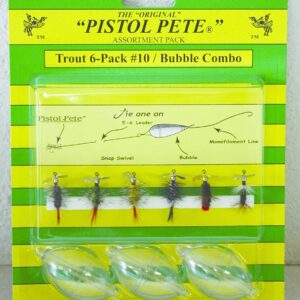 Trout with Bubbles (6-Pack)  Size-10 Dry Flies Nymphs Fly Fishing Flies Kit