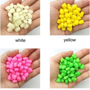 100PCS Corn Carp Fake Soft Baits Fishing Tack Fishing Artificial Bait Soft Plastic Lures