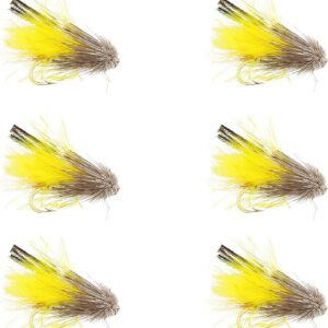 Fly Fishing Yellow Marabou Muddler Minnow  S Dry Flies Nymphs Fly Fishing Flies Kit