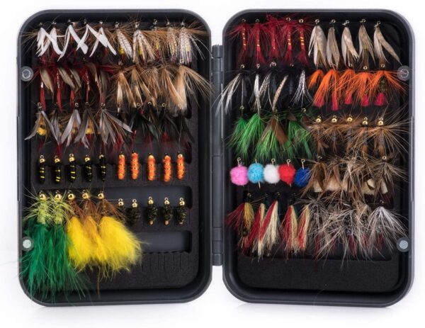 Fly Fishing Flies Kit 40pcs/76pcs/100pcs F Dry Flies Nymphs Fly Fishing Flies Kit