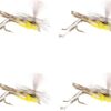 Yellow Body Poly Parachute Hopper High Visib Dry Flies Nymphs Fly Fishing Flies Kit
