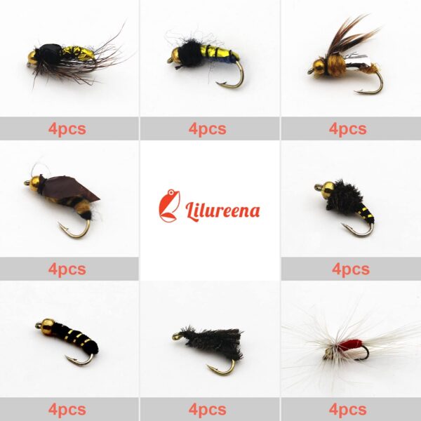 Fly Fishing Fly Kit with Tackle Dry/Wet Fly  Dry Flies Nymphs Fly Fishing Flies Kit - Image 2