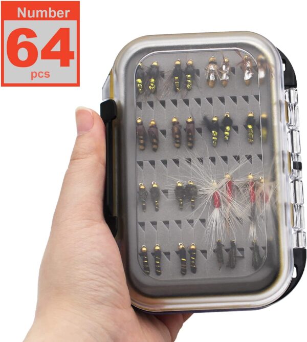 Fly Fishing Fly Kit with Tackle Dry/Wet Fly  Dry Flies Nymphs Fly Fishing Flies Kit - Image 6