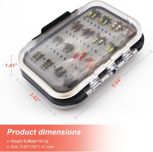 Fly Fishing Fly Kit with Tackle Dry/Wet Fly  Dry Flies Nymphs Fly Fishing Flies Kit - Image 7