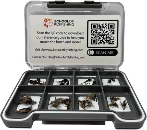 Nymph Flies 24 PC Combo Hares Ear & Pheasa Dry Flies Nymphs Fly Fishing Flies Kit