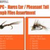 Nymph Flies 24 PC Combo Hares Ear & Pheasa Dry Flies Nymphs Fly Fishing Flies Kit - Image 2