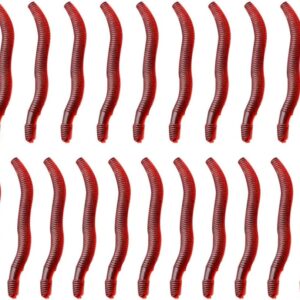 100pcs Fishing Soft Lure Earthworm Baits Supp Fishing Artificial Bait Soft Plastic Lures