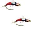 Juju Baetis Red 2 Pack Dry Flies Nymphs Fly Fishing Flies Kit
