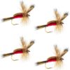 Red Humpy Classic Trout Dry Fly Fishing Flie Dry Flies Nymphs Fly Fishing Flies Kit