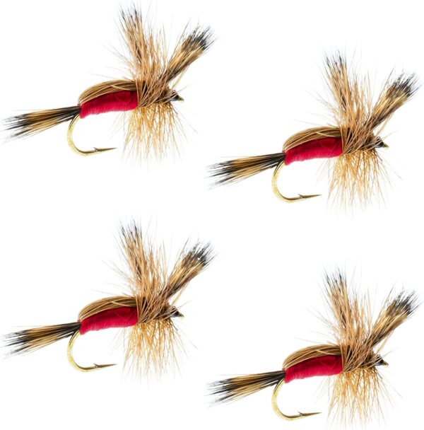 Red Humpy Classic Trout Dry Fly Fishing Flie Dry Flies Nymphs Fly Fishing Flies Kit