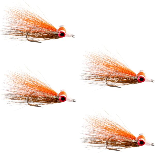 Clousers Deep Minnow Brown Orange Sunfish  Dry Flies Nymphs Fly Fishing Flies Kit
