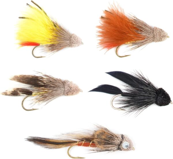 Muddler Minnow and Sculpin Streamer Flies  Dry Flies Nymphs Fly Fishing Flies Kit