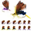 Fly Fishing Poppers  Topwater Fishing Lures  Dry Flies Nymphs Fly Fishing Flies Kit