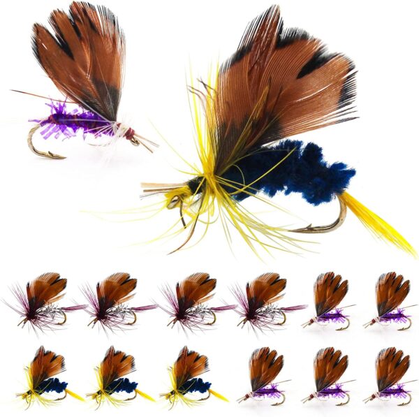 Fly Fishing Poppers  Topwater Fishing Lures  Dry Flies Nymphs Fly Fishing Flies Kit