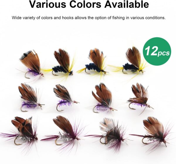 Fly Fishing Poppers  Topwater Fishing Lures  Dry Flies Nymphs Fly Fishing Flies Kit - Image 2