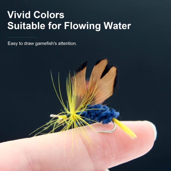 Fly Fishing Poppers  Topwater Fishing Lures  Dry Flies Nymphs Fly Fishing Flies Kit - Image 4