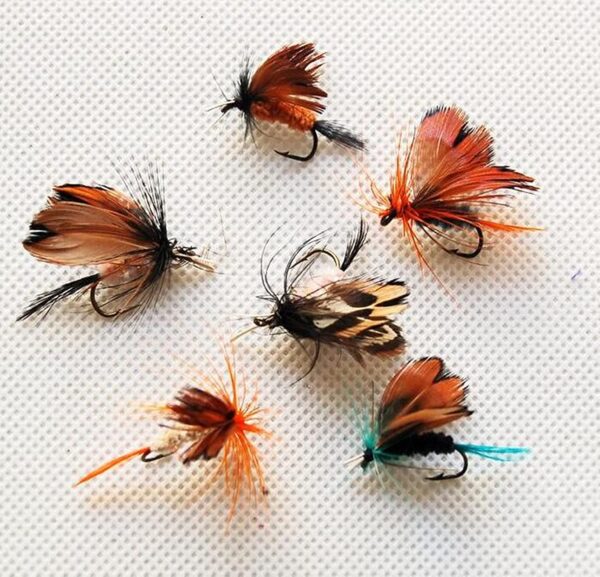 Fly Fishing Flies Kit-12pcs Handmade Various Dry Flies Nymphs Fly Fishing Flies Kit