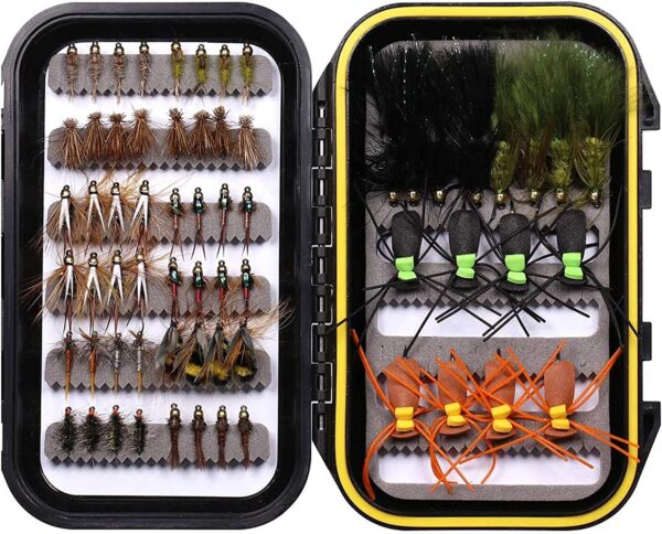 Fly Fishing Flies Assortment 28/64/92/120pcs Dry Flies Nymphs Fly Fishing Flies Kit
