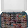 64pcs Dry Flies Bass Salmon Trouts Flies Nym Dry Flies Nymphs Fly Fishing Flies Kit