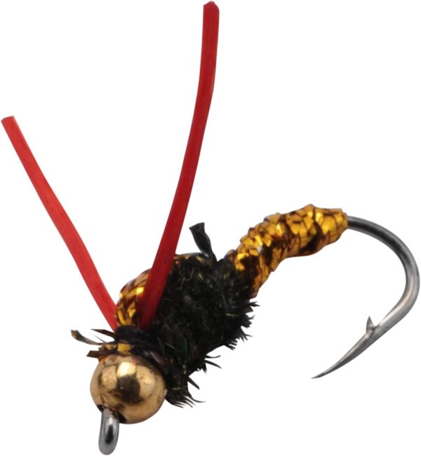 64pcs Dry Flies Bass Salmon Trouts Flies Nym Dry Flies Nymphs Fly Fishing Flies Kit - Image 5
