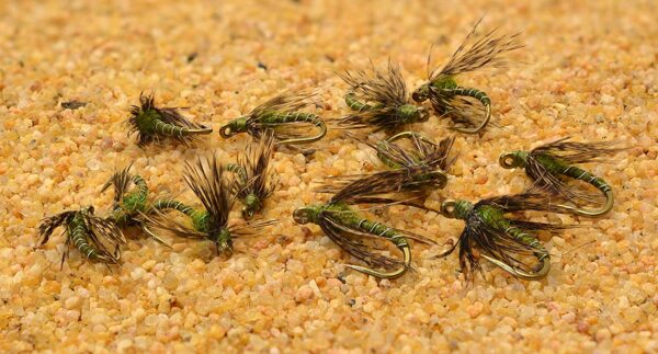 1 Dozen Hen & Olive Nymph Flies Soft Hac Dry Flies Nymphs Fly Fishing Flies Kit - Image 3