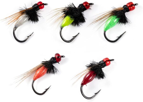 5pcs Fly Fishing Flies Mosquito Classic Fly  Dry Flies Nymphs Fly Fishing Flies Kit