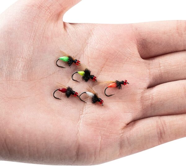 5pcs Fly Fishing Flies Mosquito Classic Fly  Dry Flies Nymphs Fly Fishing Flies Kit - Image 2