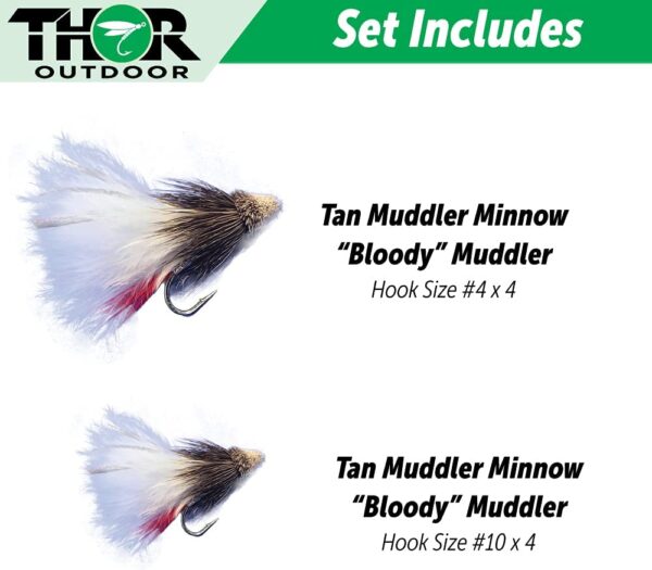 Bloody Muddler Minnow Fly Fishing Sculpin St Dry Flies Nymphs Fly Fishing Flies Kit - Image 3