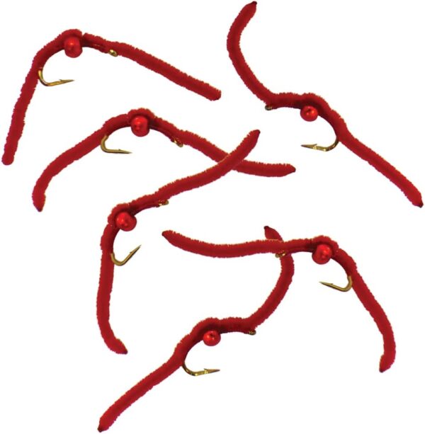 San Juan Worm 6 Pc Trout Fly Fishing Set Dry Flies Nymphs Fly Fishing Flies Kit - Image 4
