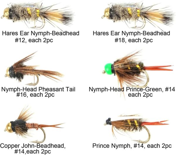 Best Assortment Flies Combo Carp Flies Wet T Dry Flies Nymphs Fly Fishing Flies Kit - Image 2