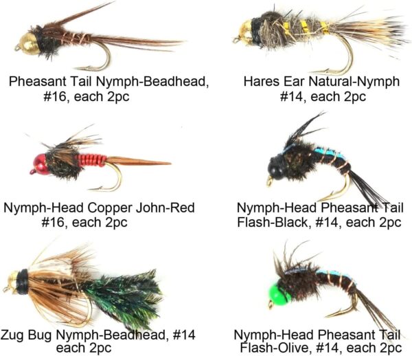 Best Assortment Flies Combo Carp Flies Wet T Dry Flies Nymphs Fly Fishing Flies Kit - Image 3