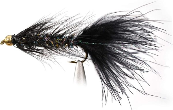 Woolly Bugger Crystal Black Bead Head Flies  Dry Flies Nymphs Fly Fishing Flies Kit